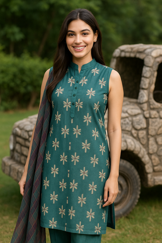 SAPPHIRE DAILY 3 PIECE - PRINTED LAWN SUIT